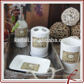 Stoneware Ceramic Bathroom Accessories 4pcs For Home